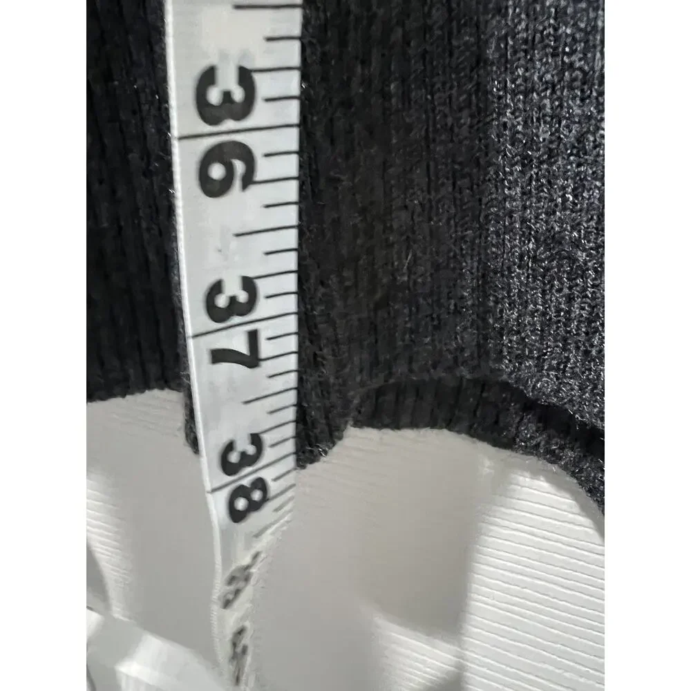 Magaschoni Cashmere Blend Long Open Front Cardigan long Gray Size S A001379 - Picture 7 of 7